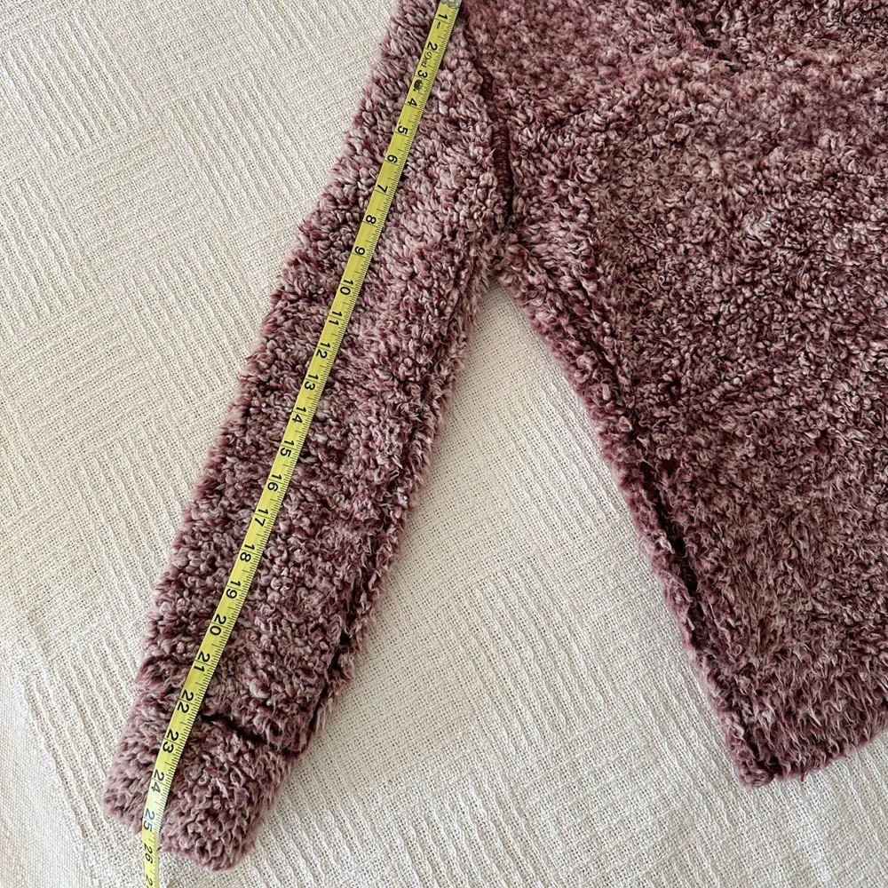 Weatherproof Vintage Ladies Frosty Tipped Sherpa 1/4 Zip Sweater Red, Sz S/CH - Picture 13 of 14